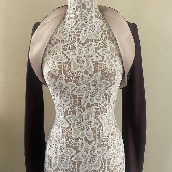 David’s Bridal bolero jacket brown,size 4,used - Picture 10 of 11